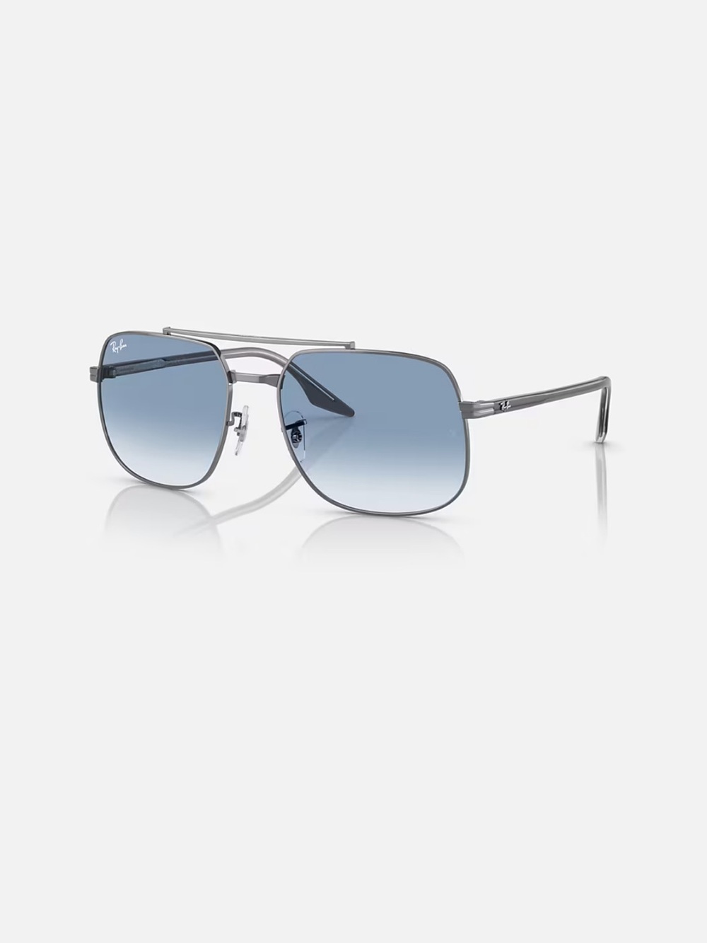 Ray-Ban 3699 Silver Frame Sunglasses with Blue Gradient Lenses